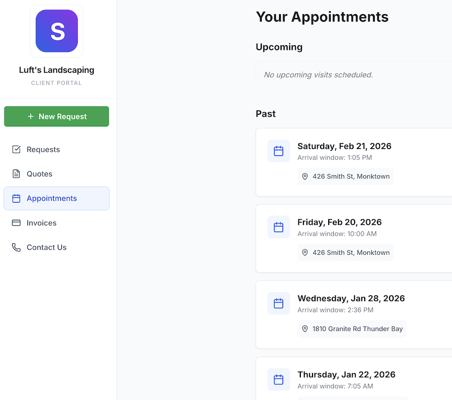 1. Personal client dashboard