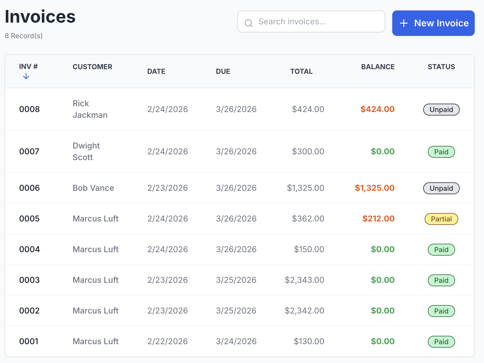3. Real-time status tracking