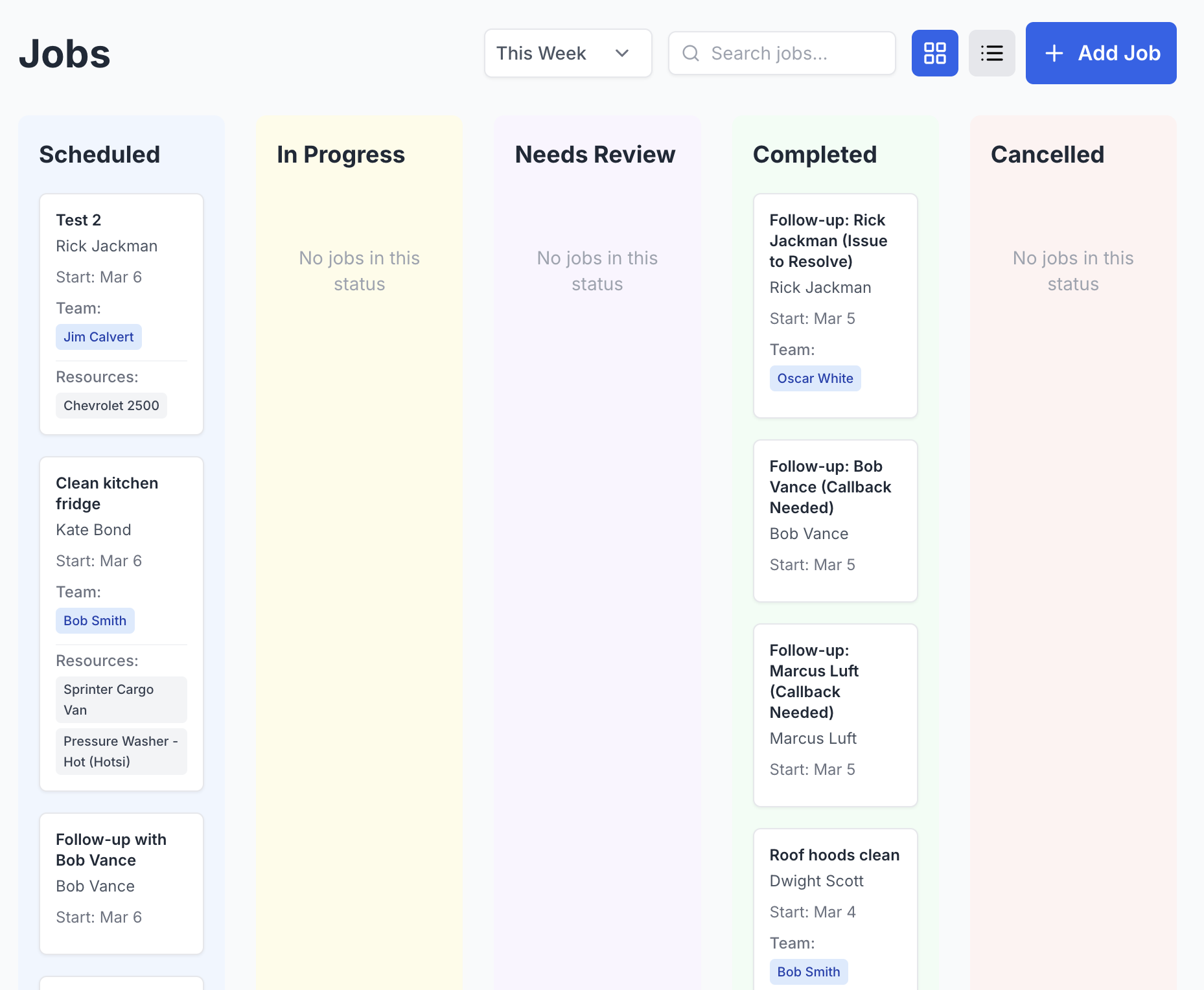 3. Live status tracking